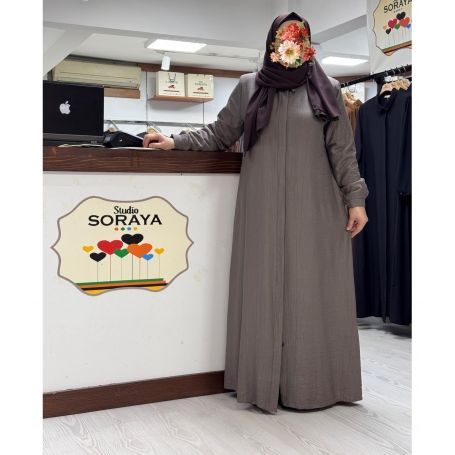 YAKALI ELBİSE TAM BOY